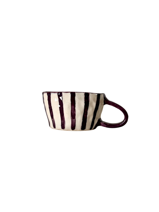purple stripe mug
