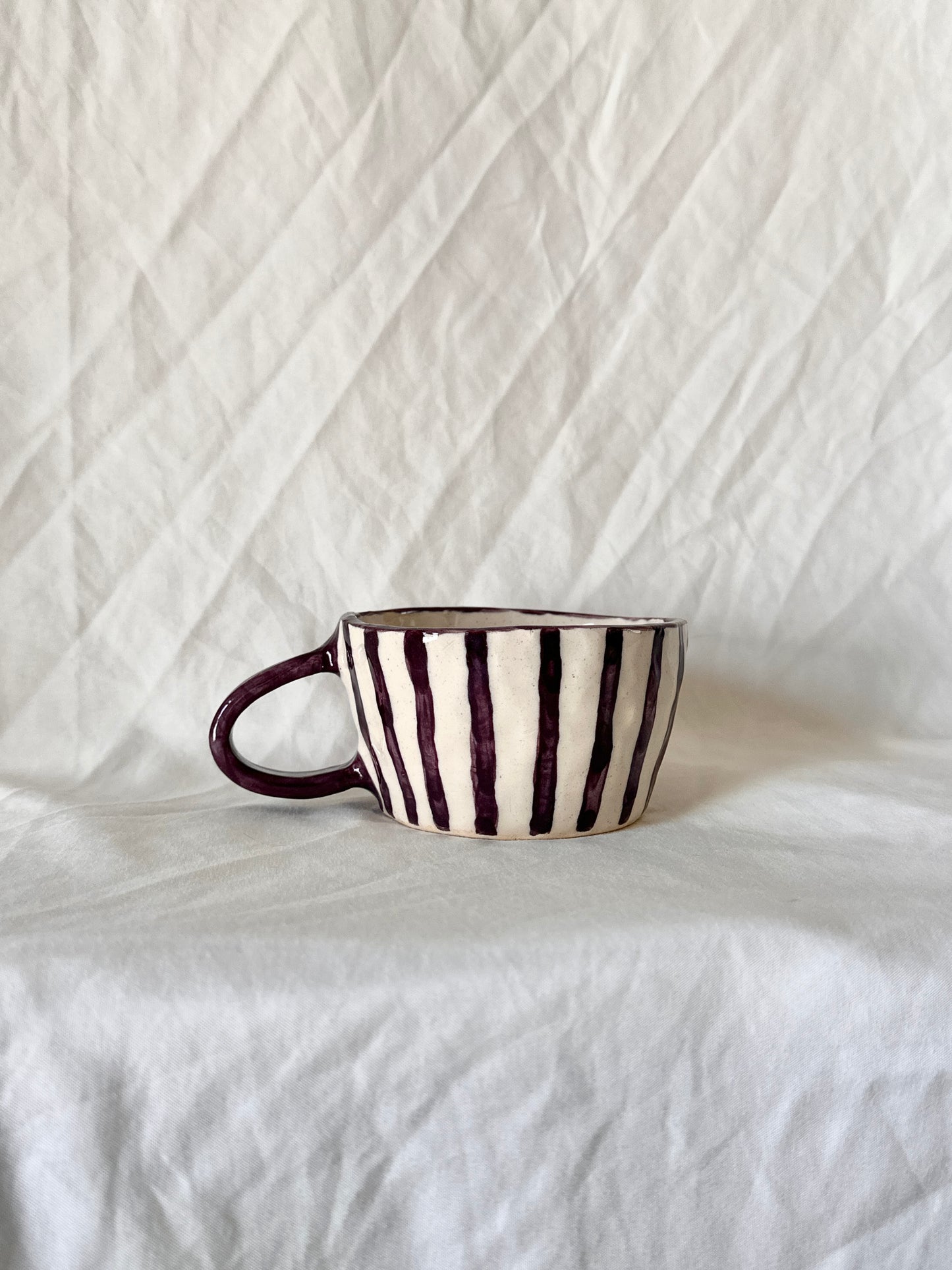 purple stripe mug