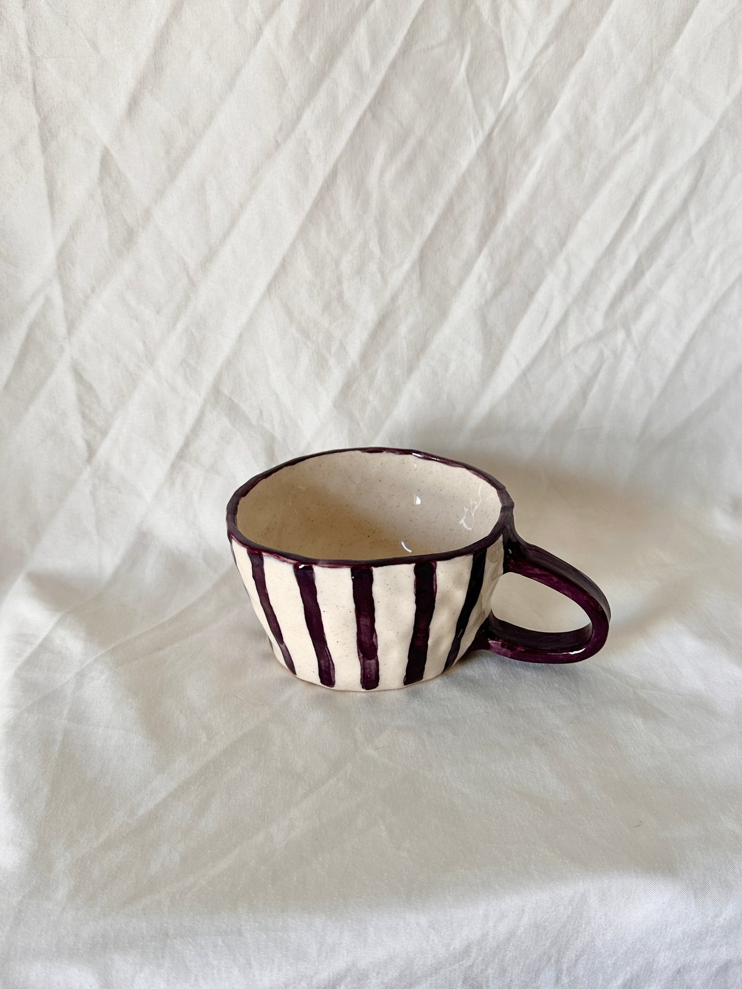 purple stripe mug